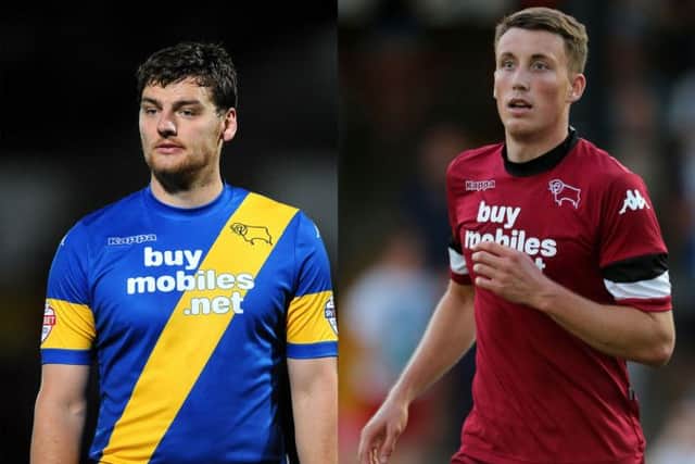 Derby County pair Chris Martin, left and Craig Forsyth have received their first call-ups. Pictures: PA
