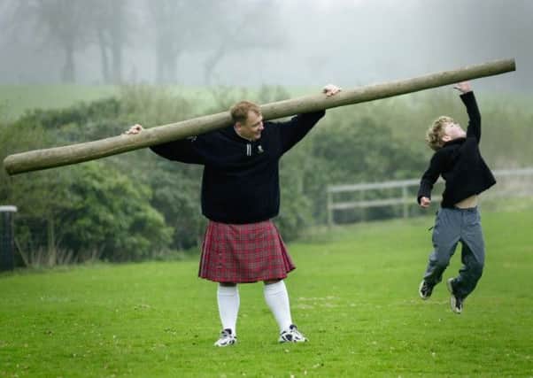 The athletes hope to toss 150 cabers at the Masters World Championships Highland Games. Picture: TSPL