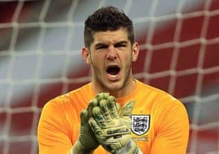 Fraser Forster, pictured in action for England against Chile, has been called up to the World Cup squad. Picture: PA