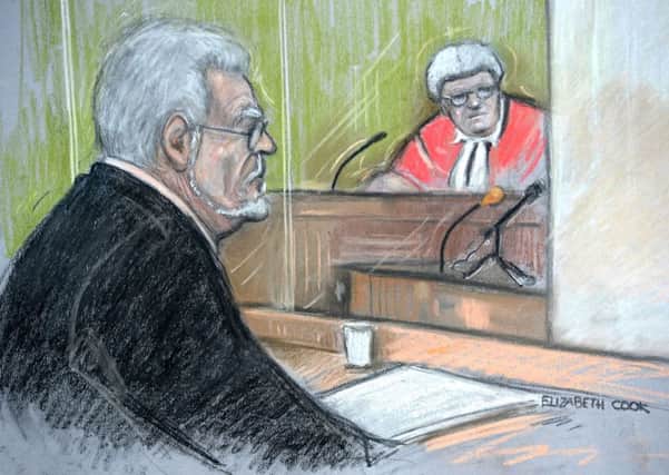 Rolf Harris is on trial over 12 charges of indecent assault. Picture: PA