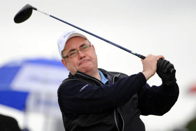 The First Minister was checking the sutiability of Gullane as a host course. Picture: Jane Barlow