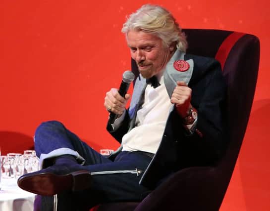 Sir Richard Branson during last night's  Question and Answer Session. Picture: PA