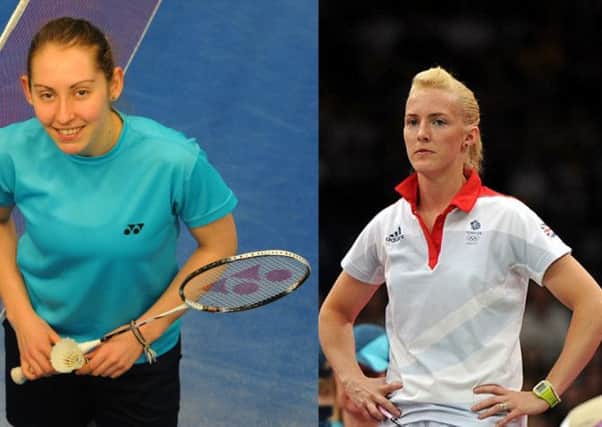 Kirsty Gilmour (left) and Imogen Bankier will play together in the women's doubles in Glasgow. Photographs: Robert Perry, Getty Images