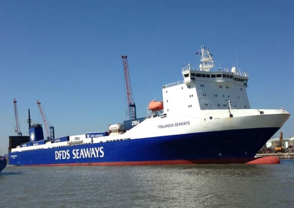 DFDS vessel Finlandia Seaways carries lorries from Rosyth to Zeebrugge. Picture: DFDS