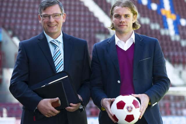 Craig Levein, left, with Robbie Neilson