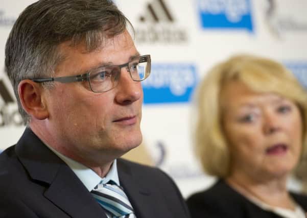 New Hearts Director of Football Craig Levein lets the press know about his future plans for the club. Picture: SNS
