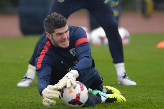 Fraser Forster trains with England. Pat Bonner is pleased that Celtic's current keeper is Brazil-bound. Picture: Getty