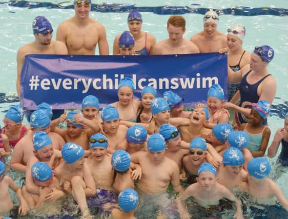 The #everychildcanswim launch event in Edinburgh. Picture: Phil Wilkinson