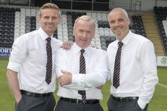Tommy Craig with assistants Gary Teale (left) and Jim Goodwin (right). Picture: SNS