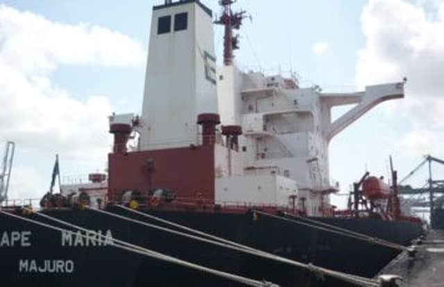The Cape Maria was delivering coal to Hunterston. Picture: Alma Maritime