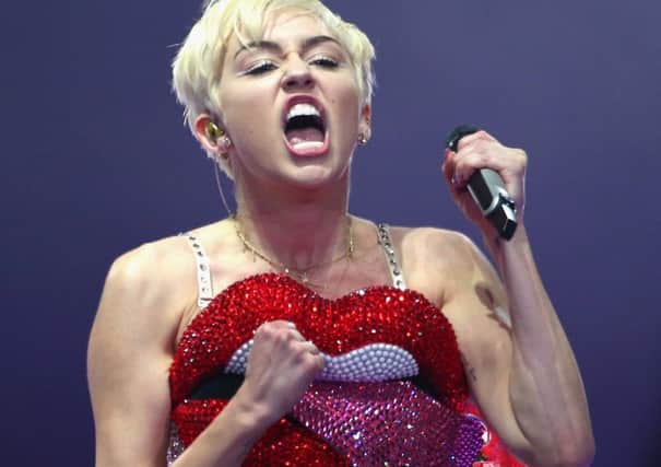 Ms Cyrus certainly puts on a show, but its not about music. Picture: Getty