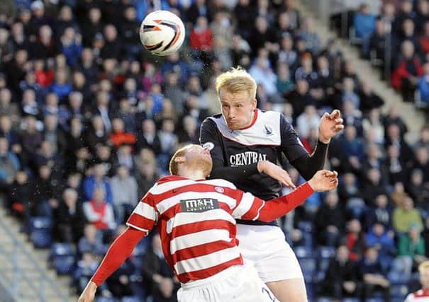 Hamilton and Falkirk are evenly poised following Mark Becks first-leg equaliser.  Picture: Michael Gillen