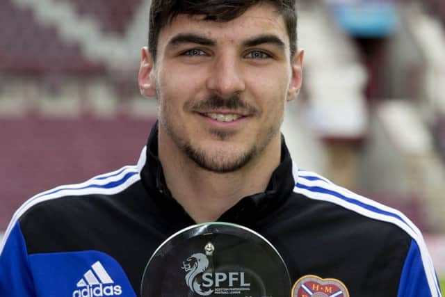 Callum Paterson with his Young Player of the Month award. Picture: SNS