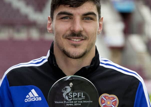 Callum Paterson with his Young Player of the Month award. Picture: SNS