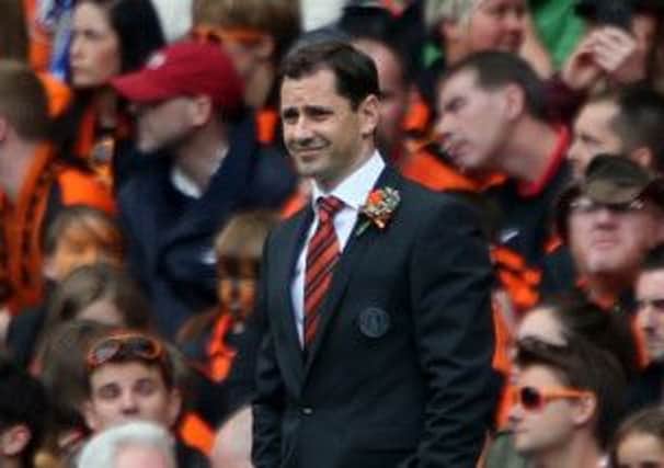 Jackie McNamara can only look on as his side are beaten at Hampden. Picture: PA