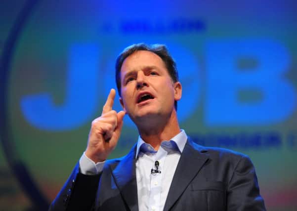 Nick Clegg has pledged to open discussion for more devolution powers for Scotland, should Scots vote No Picture: TSPL