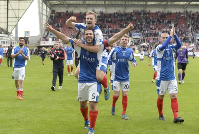 Joy for Cowdenbeath as they preserve their Championship status. Picture: SNS