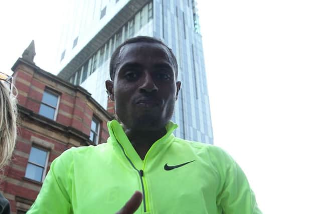 Ethiopian Kenenisa Bekele held off Wilson Kipsang to win the mens event in Manchester yesterday. Picture: PA
