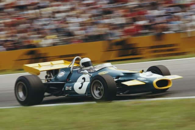 Jack Brabham pictured during the German Grand Prix in 1970, driving the Brabham BT33 Ford Cosworth DFV V8. Picture: Getty