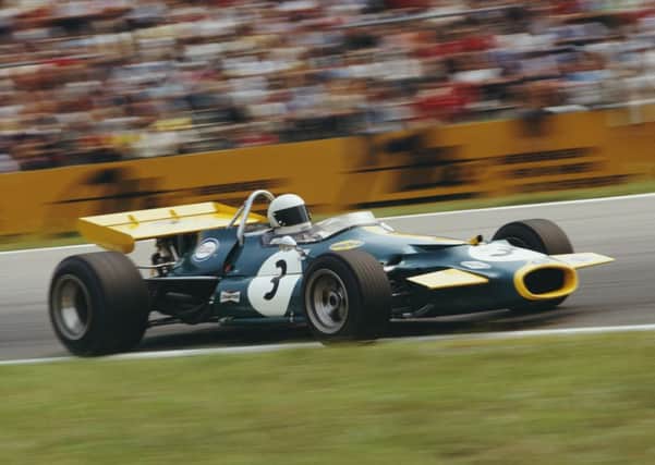 Jack Brabham pictured during the German Grand Prix in 1970, driving the Brabham BT33 Ford Cosworth DFV V8. Picture: Getty