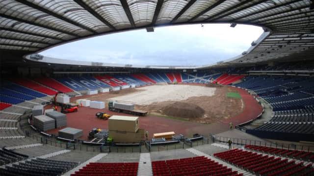 Work being carried out at Commonwealth Games venue Hampden Park. Picture: submitted