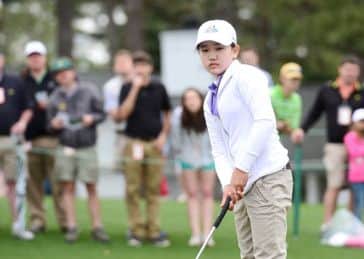 Lucy Li is the youngest player to qualify for the US Women's Open. Picture: AFP/Getty