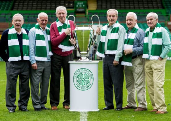 Lisbon Lions (L/R) Willie Wallace, Bobby Lennox, Billy McNeill, Stevie Chalmers, John Clark and Bertie Auld will return to Lisbon. Picture: SNS
