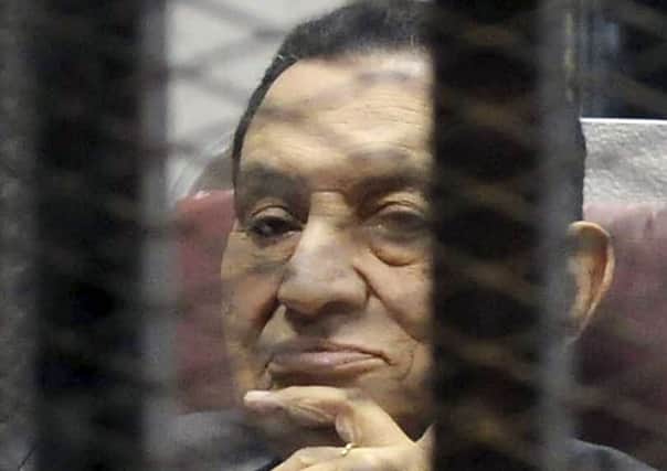 Former president Hosni Mubarak in the Cairo court. Picture: Reuters