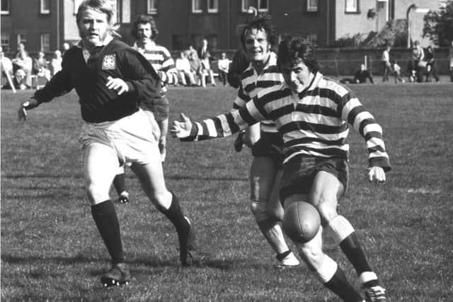 Andy Irvine, right, in action for Heriots in Septernber 1973. Picture: Jack Crombie