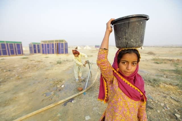 A ten-year-old at a refugee camp who was forced to abandon her home after Pakistan was hit by flooding in 2010. Picture: Oxfam