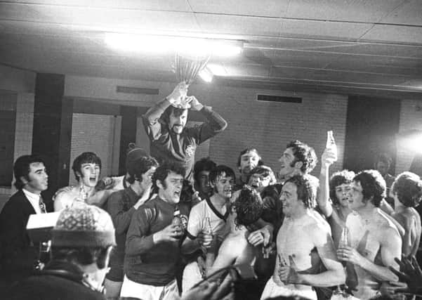 On this day in 1972 Rangers celebrated winning European Cup-winners Cup in Barcelona. Picture: Getty