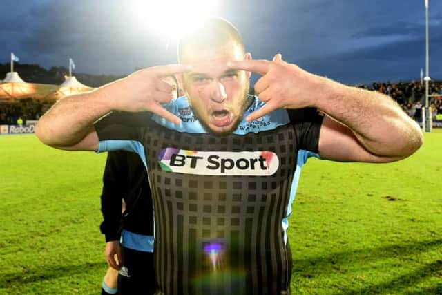 Gordon Reid celebrates the Pro12 semi-final win over Munster. Picture: SNS