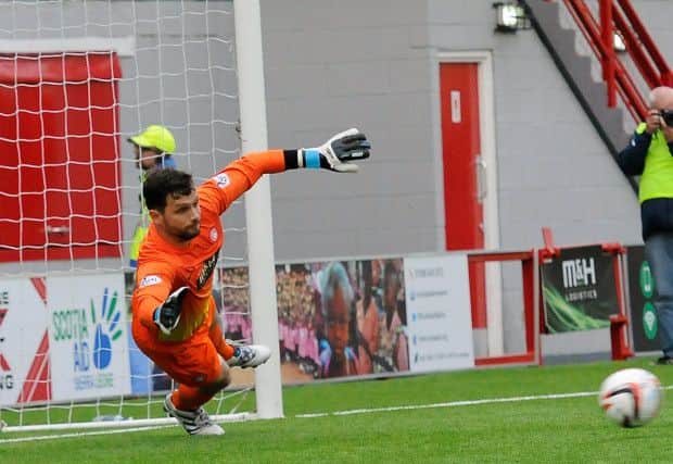 Hamilton goalkeeper Kevin Cuthbert. Picture: Johnston Press