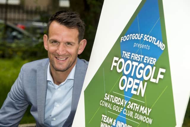 Former Celtic striker Jan Vennegoor of Hesselink in todays Scottish Footgolf Open in Dunoon. Picture: SNS