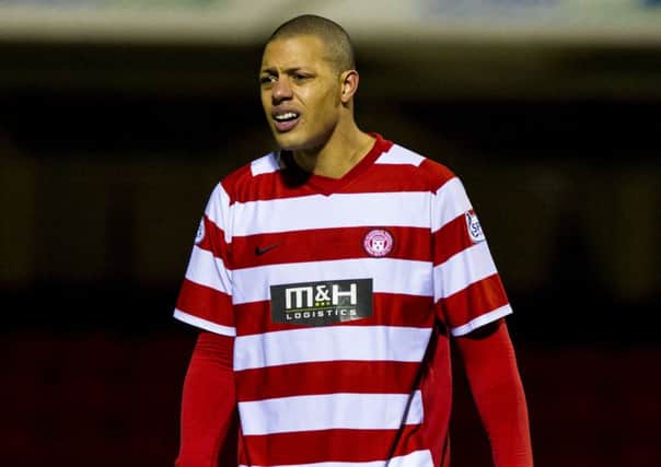 Mickael Antoine-Curier in action for Hamilton. Picture: SNS