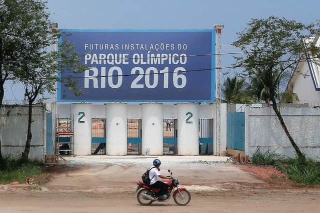 The run-down exterior of the future Rio 2016 Olympic Park. Picture: Getty