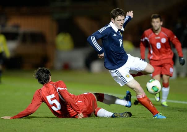 Andrew Robertson won his first Scotland cap against Poland in March. Picture:SNS