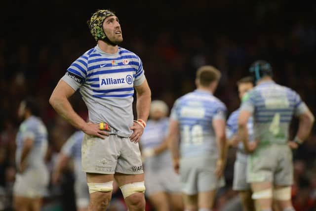 Kelly Brown looks to the heavens as Saturdays final slips away from Saracens. Picture: Getty