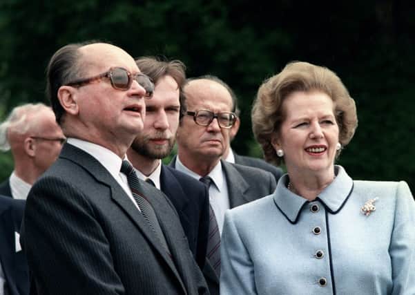 General Wojciech Jaruzelski with Margaret Thatcher at Chequers in 1989 Picture: Getty