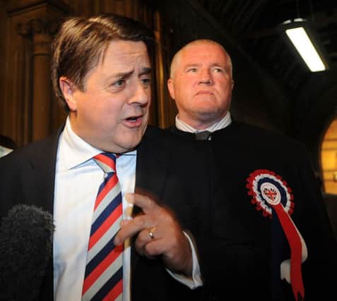 Leader of the BNP Nick Griffin after losing his seat. Picture: PA