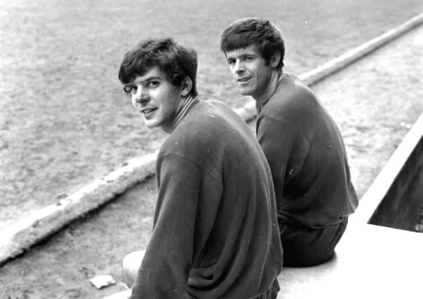 Peter Cormack, pictured with Pat Stanton during his days as a Hibs player. Picture: George Smith