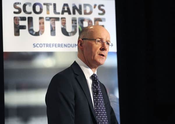 Finance Secretary John Swinney has branded a Westminster report on the cost of independence as 'patently untrue'. Picture: Michael Gillen