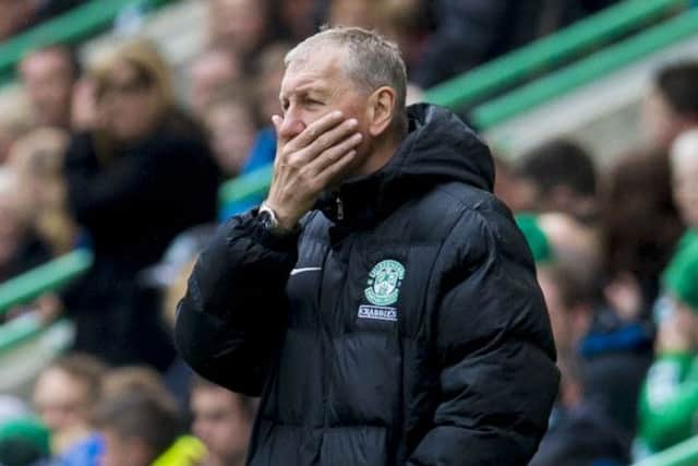 Terry Butcher watches his side struggle against Hamilton. Picture: SNS