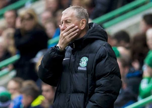 Terry Butcher watches his side struggle against Hamilton. Picture: SNS