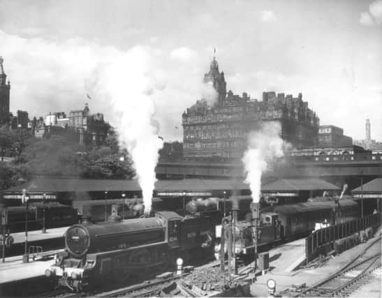 Waverley Station as it was when the Lloyds arrived in Edinburgh