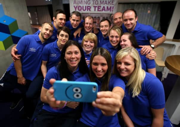 Scotland's judoka take a 'selfie' to commemorate their selection for Glasgow 2014. Picture: PA