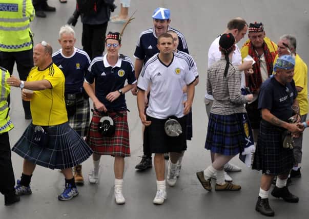 Scotland fans pictured in London. Picture: Phil Wilkinson