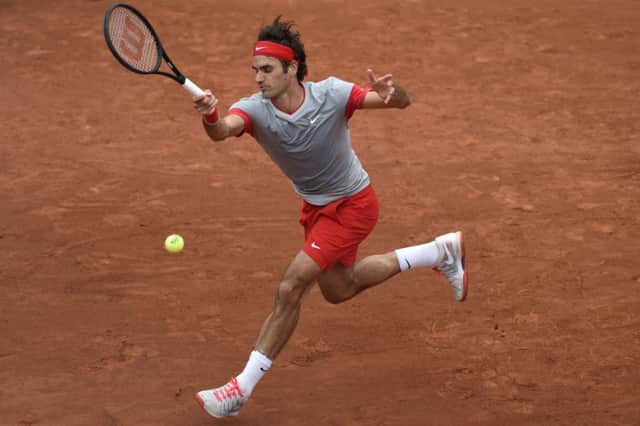 Roger Federer on his way to a straightsets victory over Argentine Sebastian Schwartzman. Picture: Getty