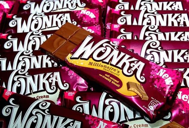 Genuine Willy Wonka bars, as made by Nestle. Picture: PA