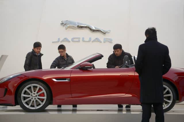 A Jaguar on display in Beijing. Picture: AFP/Getty